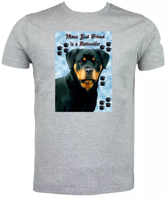 Rottweiler Dog T shirt, Mans Best Friend  Choice of size & colours mens/womens 3