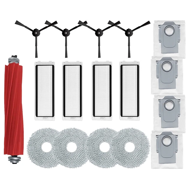 11 Pezzi Di Ricambio Per Roborock Qrevo S, Pro, MaxV, Plus - Spazzole, Filtri, Sacchetti E Panni