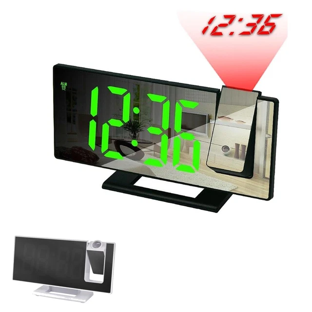 Gearmax LED sveglia digitale snooze di ripetizione Light-attivato sensore controluce la visualizzazione della temperatura e la data(Nero