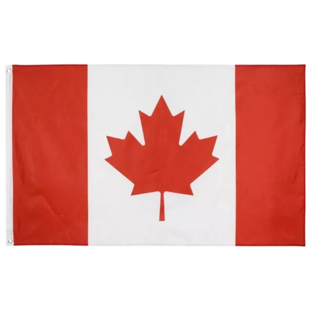 Double Sided Heavy Duty Canadian National Country Flags with Sewn Striped