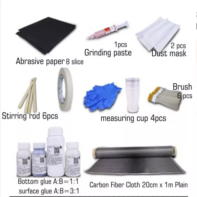 Carbon Fiber Handmade Coating process initial enthusiasts DIY Kit