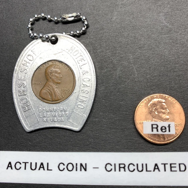 Encased By Horseshoe Hotel And Casino Downtown Las Vegas Nevada 1969D Cent