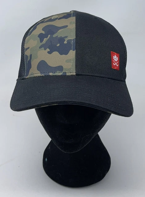 CCM Hockey CAMO/BLACK MESH BACK TRUCKER HAT SENIOR/ADULT Snapback ADJUSTABLE CAP