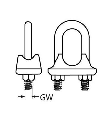 Serre-Câble Corde en Acier Câble de Traction Inox V4A Cintre M5 - M24 2