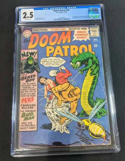 Doom Patrol #99 1965 CGC 2.5  1st App Beast Boy (Not pressed or Cleaned)