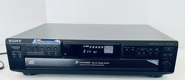 Sony CDP-CE345 CD Compact 5-Disc Player PARTS REPAIR DRAWER DOES NOT OPEN