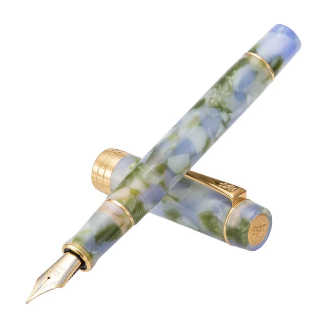 Stylo Plume Ancien Azura - Plume En Or 18 Carats - Occasion, Vintage