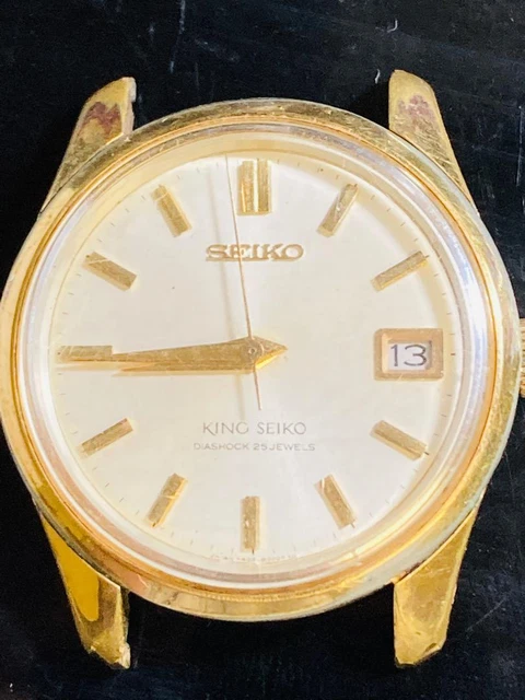 Seiko King Seiko 4402-8000 Vintage Date St.Steel Manual Winding Mens Watch