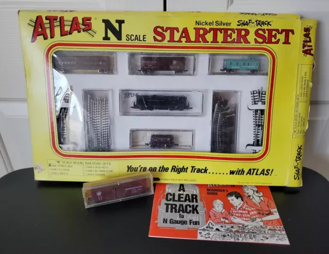 Vintage Atlas N Scale Starter Set #4448-1 Pennsylvania Nickel Silver Snap-Track