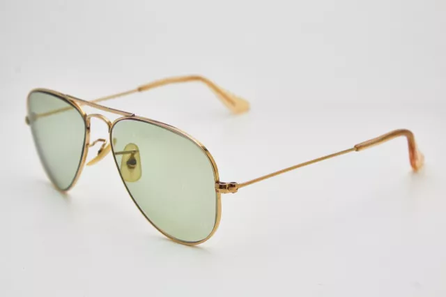 Vintage Sunglasses AVIATOR 10K GF Gold Filled 52 mm Bausch&Lomb Eyewear U.S.A
