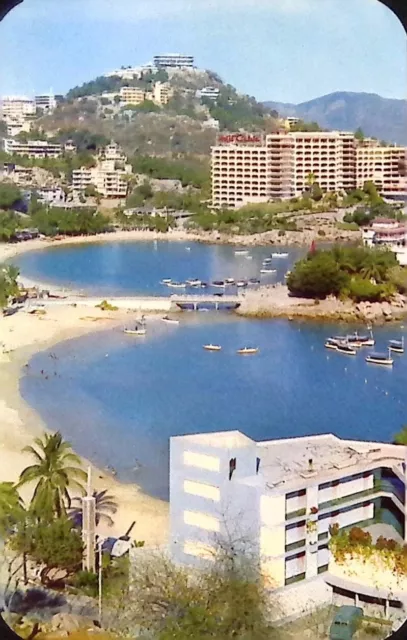 Postcard Hotel Caleta Acapulco Mexico Aerial Birdseye View - Postcard