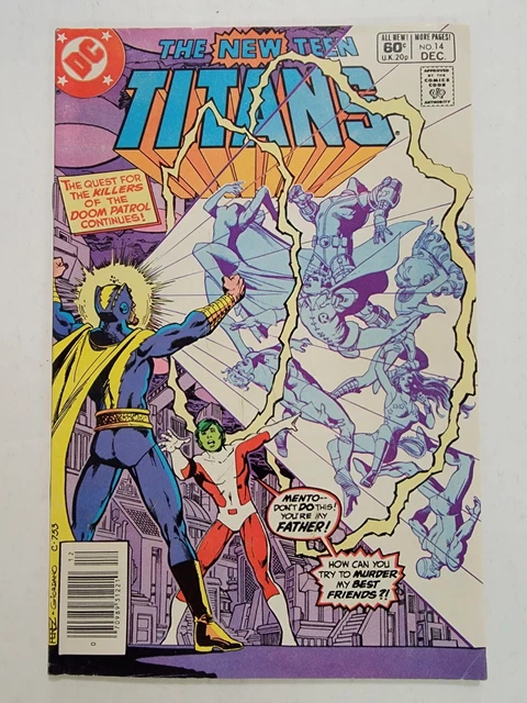 New Teen Titans #14 VF- Newsstand 1980 "Killers Of The Doom Patrol" George Perez