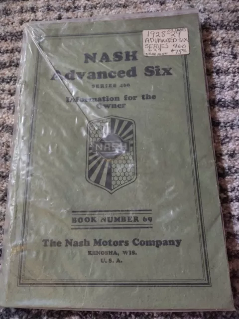 1928-29 Nash Advanced Six Owners Manual