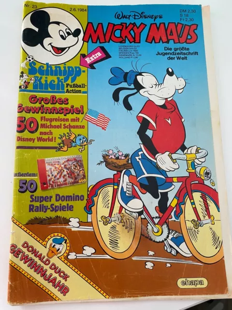 Disney Micky Maus Ehapa Heft Nr. 23 Comic 2.6.1984 Vintage - mit Beilage