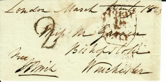 "1st Baronet" Sir Joseph Birch Hand Signed Free Frank Dated 1825