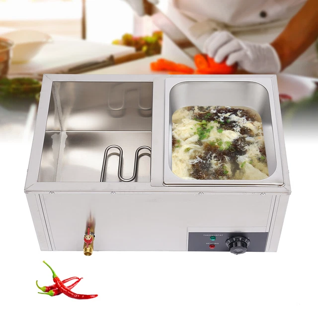 COUNTERTOP ELECTRIC FOOD Warmer Steamer 2 Pan Hot Well Bain Marie