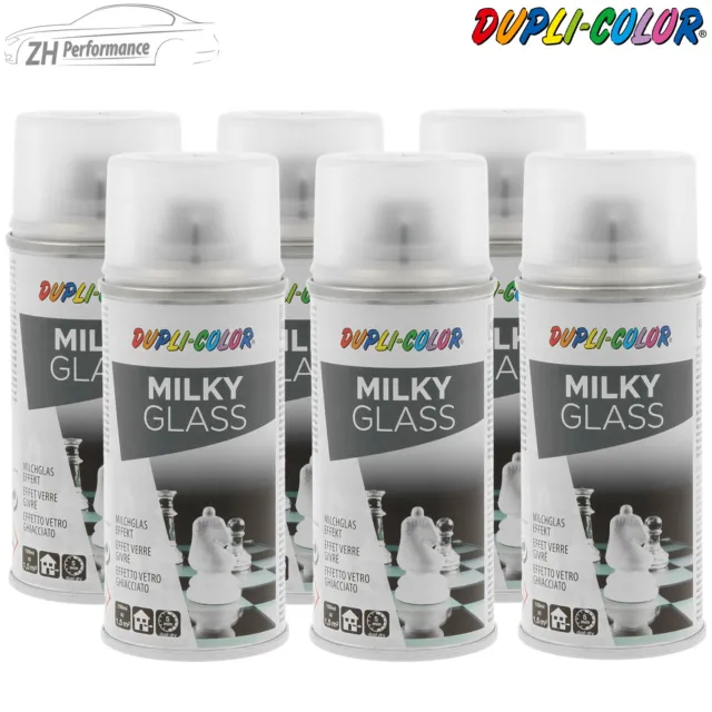 6x DOBLE COLOR vidrio lechoso blanco incoloro efecto vidrio lechoso 150ml