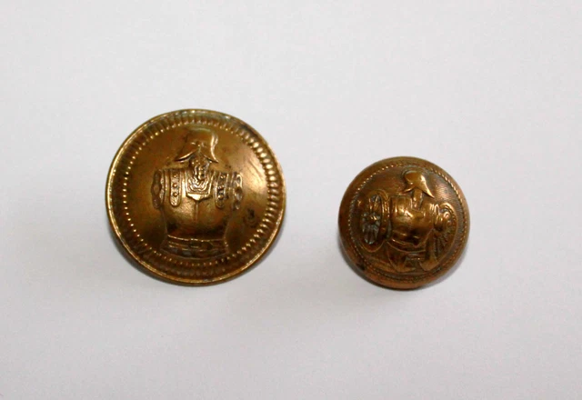Bouton D'uniforme Officier du Génie Militaire - Armée - Cuirasse Armure - Laiton - Collection