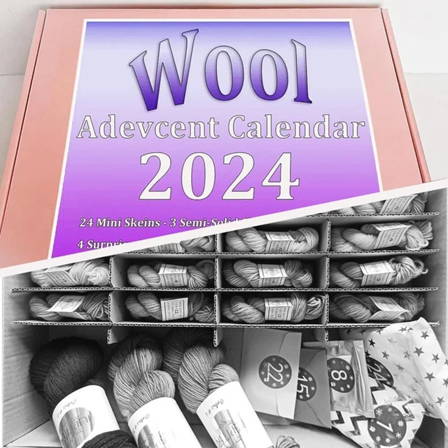WOOL ADVENT CALENDAR 2024 Crochet Advent Calendar Yule Yarn Advent