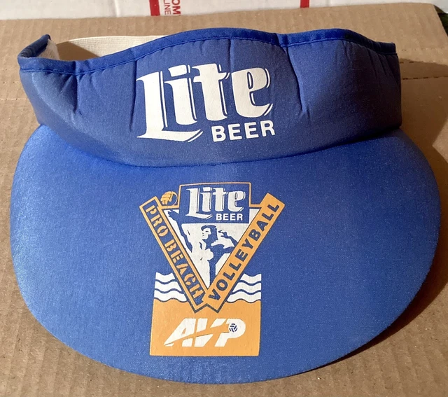 MILLER LITE BEER Pro Beach Volleyball Vint 90S Adjustable Classic Logo