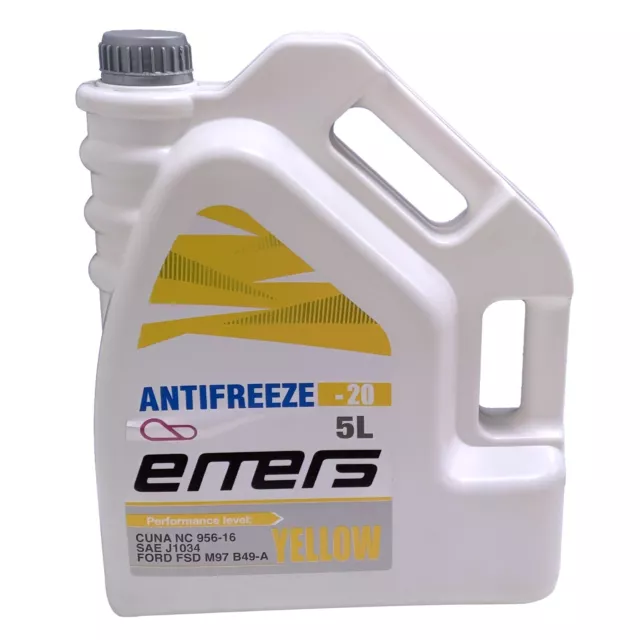 Antigelo  Auto Giallo Errers 5L Liquido Radiatore Pronto All'uso Fino A -20°C