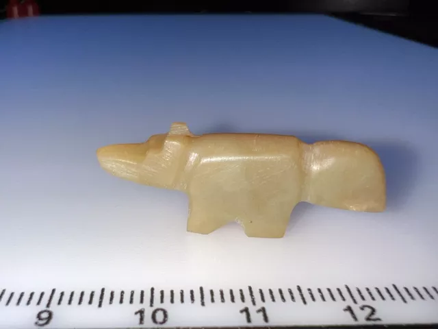 Native American Zuni Carved Stone Wolf Fetish By Fernando Laiwakete