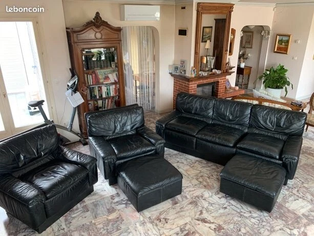 Fauteuil en cuir de buffle - MFA3610 | Aubry Gaspard