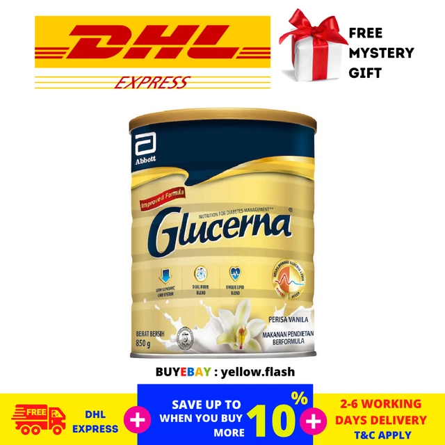 8 X Glucerna Triple Care Leche en Polvo para Diabéticos con Sabor a...