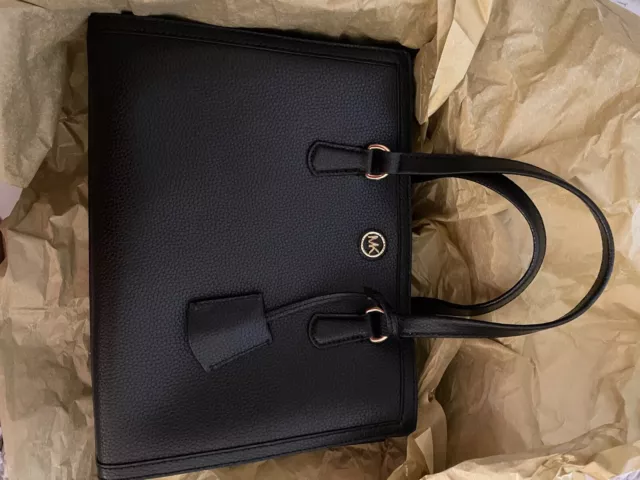 michael kors satchel bag, black, 30F2G7CS2T and matching black wallet 32F1GT9E3L