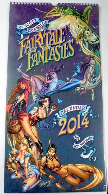 SEXXY 2014 J SCOTT CAMPBELL Grimm FAIRYTALE FANTASIES 12-Month Calendar SEALED