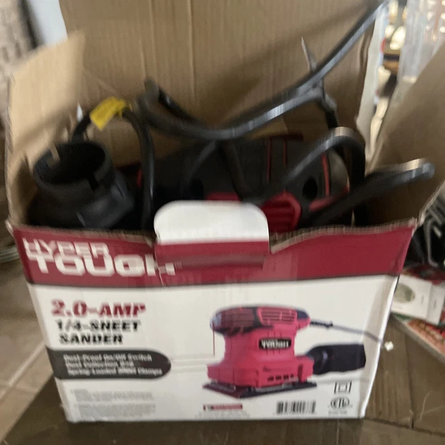 Hyper Tough 2.0-Amp Palm Sander, AQ20035G  Palm  Orbital - NEW