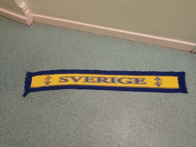 Vintage Sverige Football Supporters Scarf
