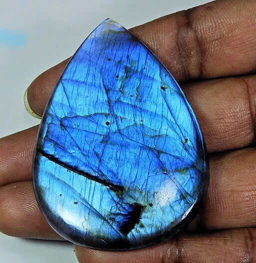 41X61X06MM piedra preciosa suelta cabujón de pera de labradorita azul...