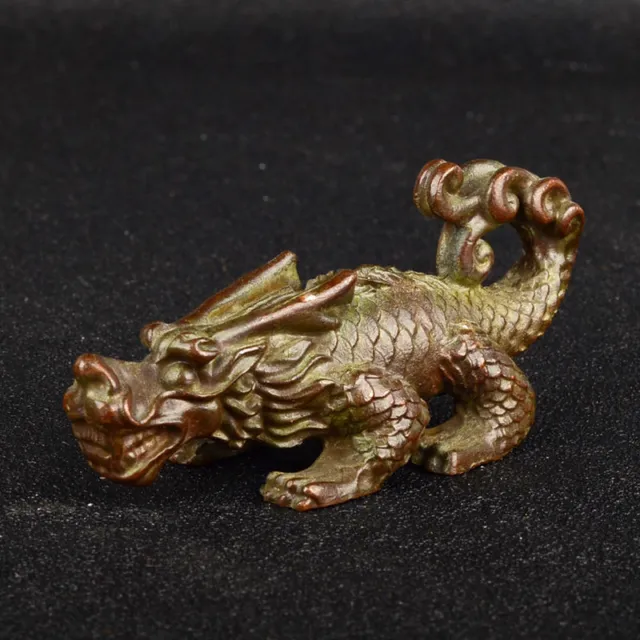 Rare Collect Exquisite Chinese fortune Copper * Dragon's Child * Statue figure