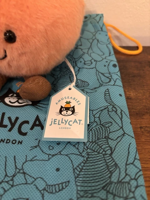 JELLYCAT AMUSEABLE PEACH Soft Plush With Tags And Tote Bag £16.15 ...