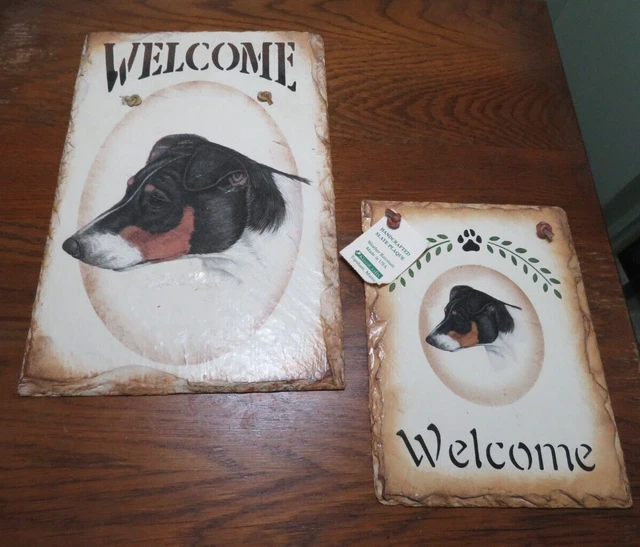 JACK RUSSELL TERRIER Dog Slate Signs Welcome Hand crafted USA A8