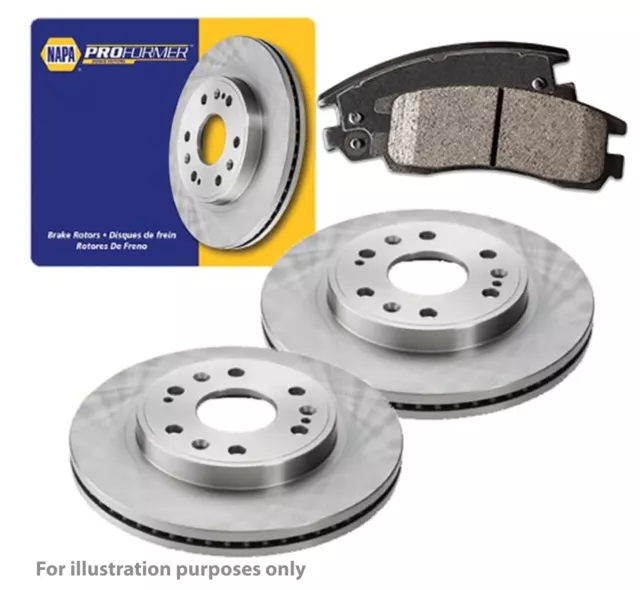 Genuine NAPA Front Brake Discs & Pads Set Vented for LDV Maxus