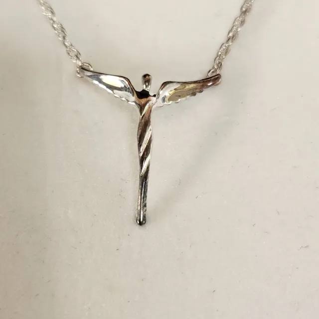Lavaggi Angels of Reconciliation Necklace 925 Sterling Silver Symbol of Hope 17”
