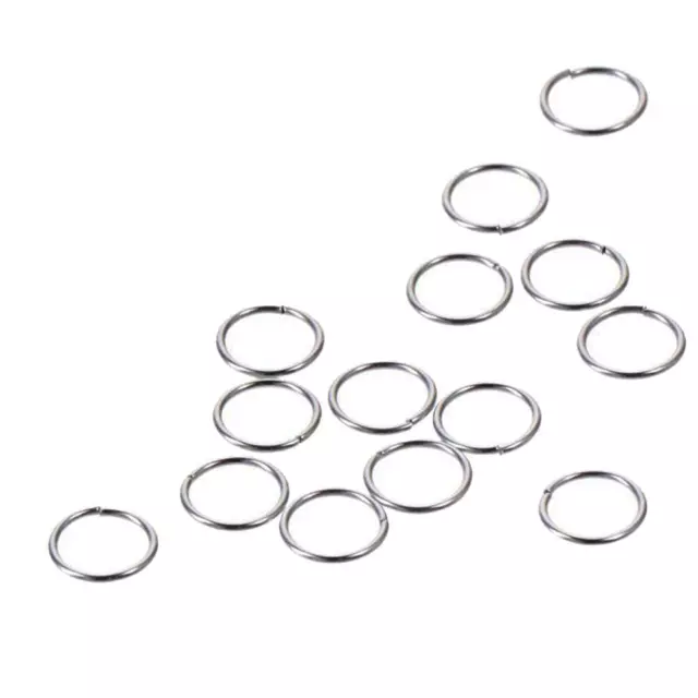 1000Pcs 10mm Open Jump Rings Silver Metal Round Rings  for Necklaces Bracelet