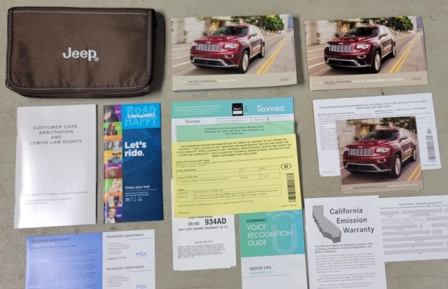 OEM 2017 Jeep Grand Cherokee User Guide, Owners Manual Supplements & Holder