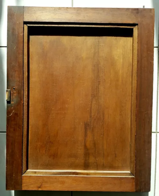 French Antique Carved Architectural Panel Door Solid Walnut fruit garland shabby 7