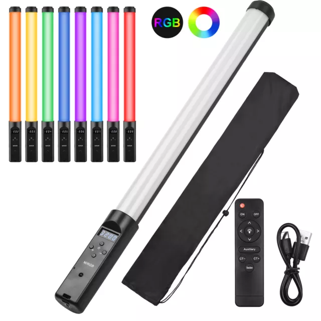 Handheld RGB Colorful Tube Light LED Video Fill-Light Wand 3200K-5500K