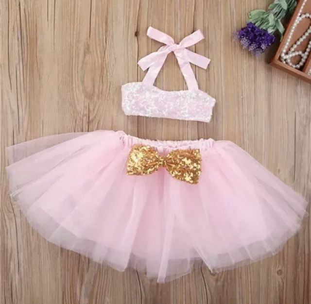 Baby Girl 1st Birthday Outfit Tutu Skirt Photo  Shoot Cake Smash