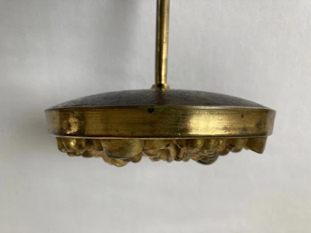 5" Antique Brass Gilt 19th Century Victorian Rosette Curtain Tie Back Hardware 19