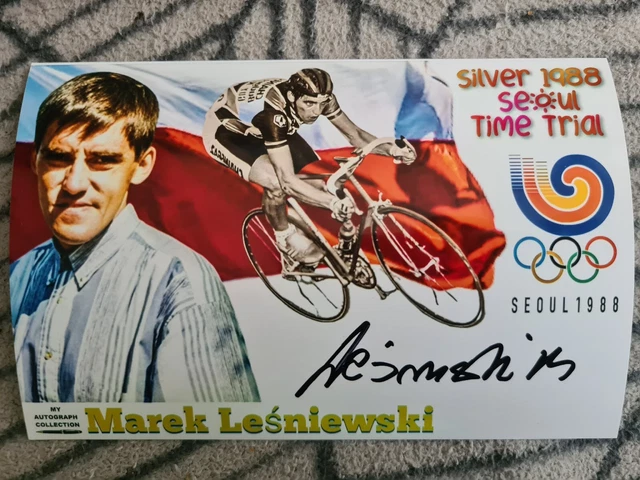 Marek Leśniewski (POL) Radsport 2.OS 1988 Seoul Orginal Signiertes Foto