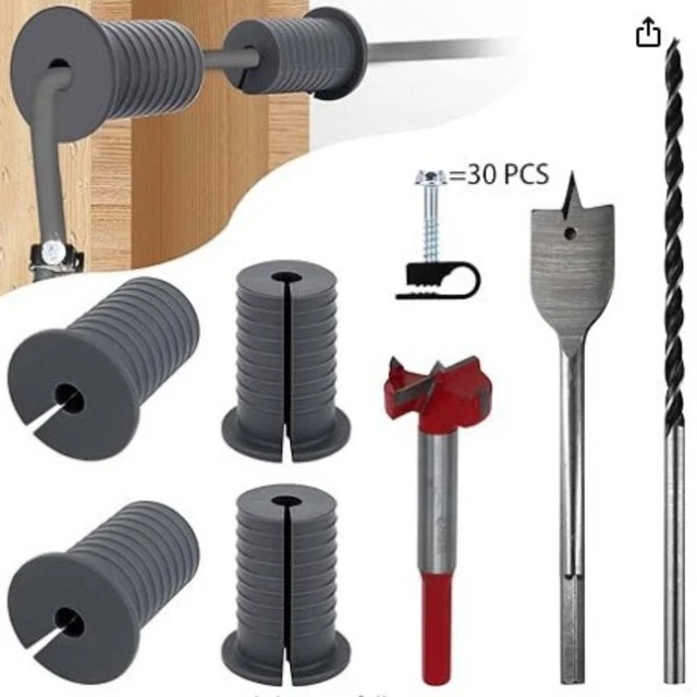 WALL GROMMET KIT Cord Protector Optimized Cable Routing Corrugated ...