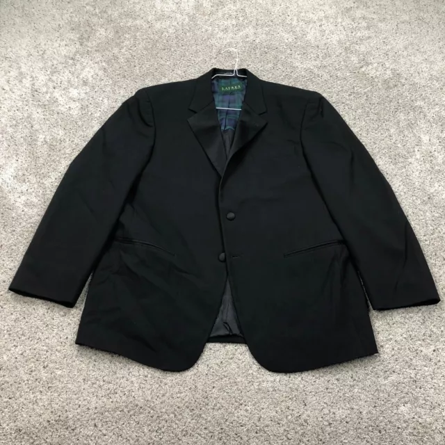 VTG Ralph Lauren Blazer Adult 42S Black Wool Sport Coat Suit Jacket Tuxedo 2000s