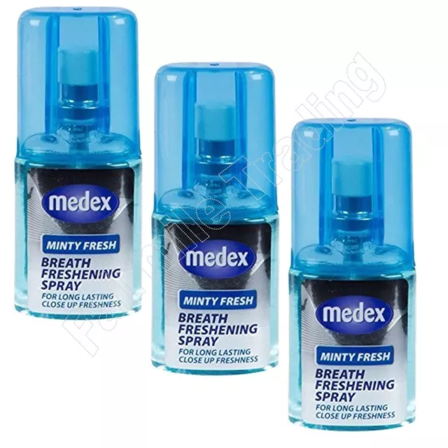 3 x vaporisateur pour la bouche Medex 20 ml souffle frais menthe mauvaise haleine durable 2