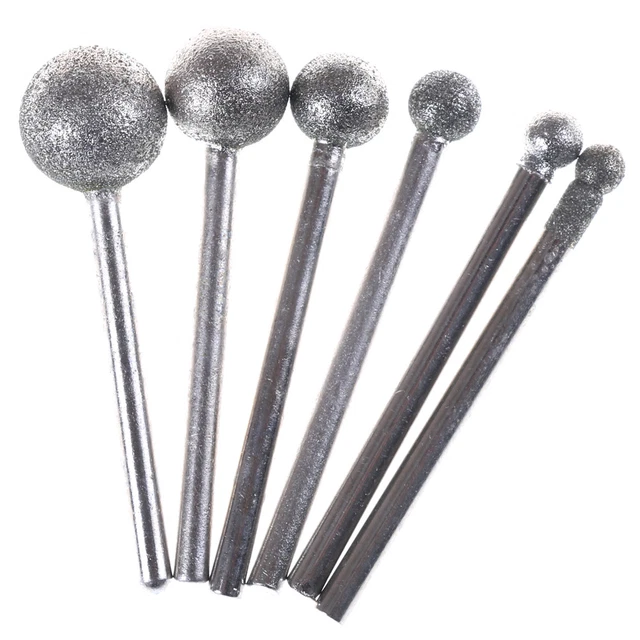 6x Round Diamond Grinding Wheel 3mm Round Shank for  Rotary Tool J.pj