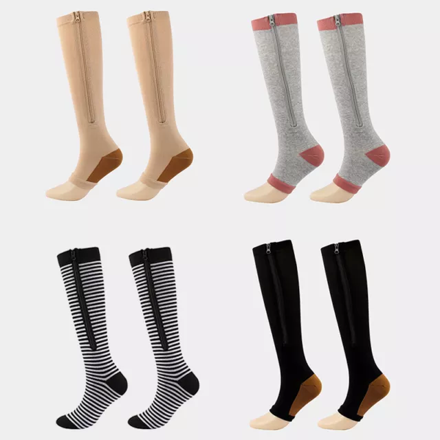 Chaussettes De Compression Médicales À Fermeture Éclair Soulagement De La #